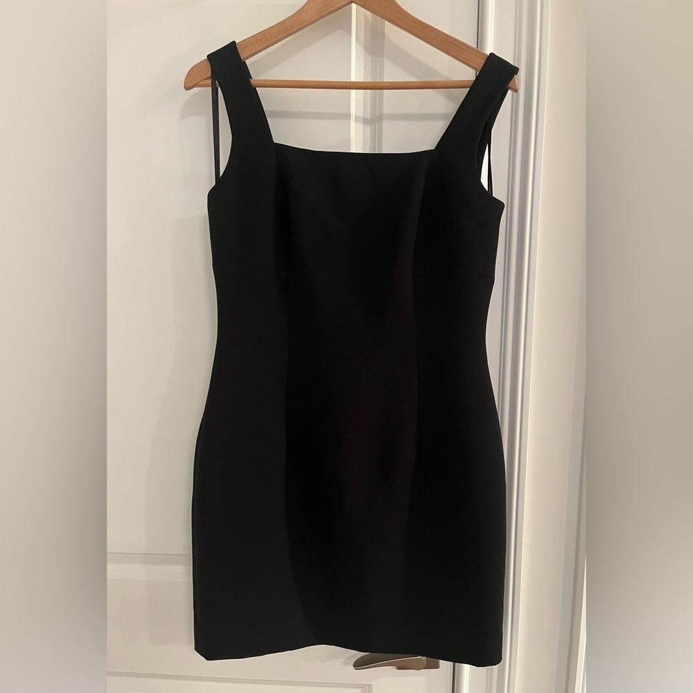 Andrea Polizzi for Rex Lester petite Sz. 12 square neckline dress black